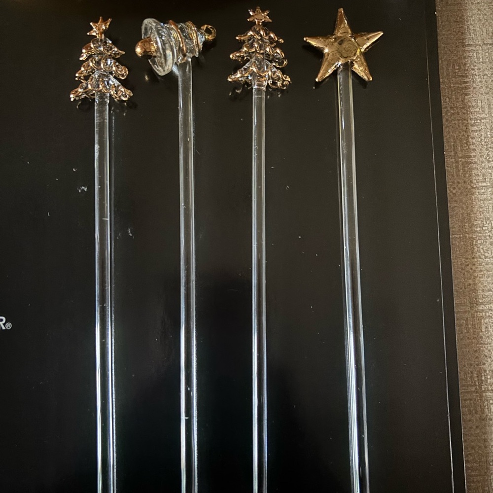 Pier 1 Gold and Silver Festive Stir Sticks